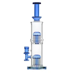 CCG Glass Bong med förgylld pelare perc 14,5 mm fog