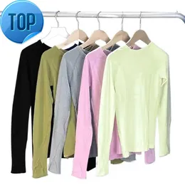 22 23 Abbigliamento yoga Lu-068 T-shirt da donna T-shirt da donna Top da corsa traspirante ad alta elasticità Asciugatura rapida Senza maniche Manica corta Sport-Ciclismo Abbigliamento da palestra lu goodh