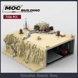 Bloki Ultimate Collector Moc Tatooine Secret Base Building Obrony Wojskowy Piwnica Assamble Brick Model Kids Toys Xmas Prezent 230830