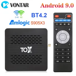 Установите Top Box Tox3 Amlogic S905X4 4GB 32GB TV Box Android 11 WiFi 1000M BT 4K Media Player Поддержка Dolby Atmos AV1 DLNA 230831