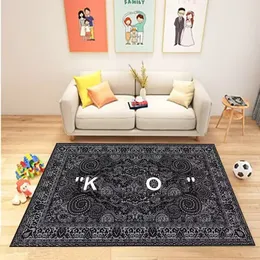 Designer floor mat keep off carpet soft area rug absorbent water bathroom large size solid color letter simple trendy luxury designer rug fashion daily s01