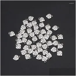 Takılar 50pieces Benzersiz şeftali kalbi aşkla yapılmış MES cazibe 12x10mm çinko alaşım kolye, erkek kız bebek damla teslimat dh2le için hediye