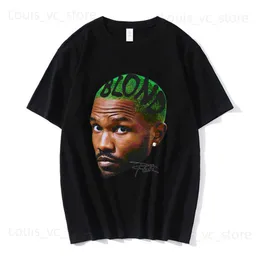 Męskie koszulki Frank Vintage Graphic T Shirt Blond Hip Hop popularna piosenkarka muzyczna R B T-shirt mężczyzn Kobiety Modne T-shirty krótkie rękawy T230831
