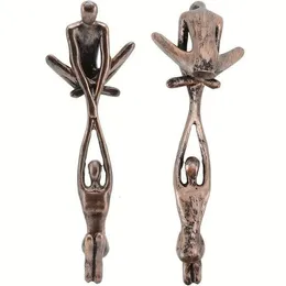 Dekorativa objekt Figurer Lover Sculpture Ornament Man Lyft Woman Figurine Lover Dancing Figurin Par Dancing Statue Abstract Art 230830