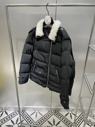 Mujeres Down Parkas Causal Mujeres Diseñador Down Parkas Chaqueta Moto Biker Mangas Chaleco Desmontable Negro Blanco Invierno Abrigo Cálido Chaqueta Abajo Clásico al aire libre FFTLR