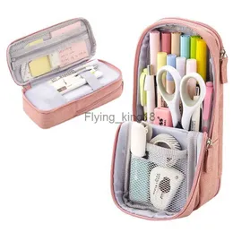 Sacos de lápis Creative Pencil Case Multifuncional Dobrável Trousse Scolaire Tecido Phone Holder Bolsa de armazenamento para material escolar de escritório HKD230831