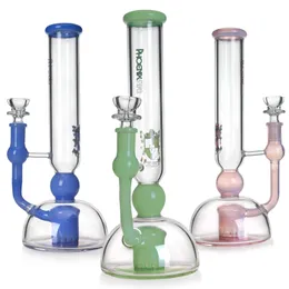 2023 neues Design Shisha Glasbong Farbiger Duschkopf Perc Glas Wasserpfeife Gerade Bongs Öl Dab Rig mit Schalen