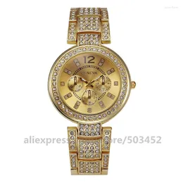 Relógios de pulso 50 pçs / lote Zircônia Número Três Eay Mulheres Relógios Preço de Fábrica Amigo Presentes Genebra Relógio Cinto Moda Quartzo