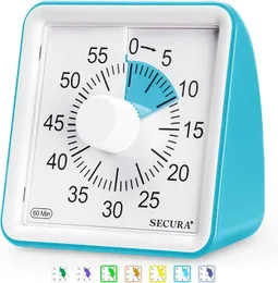 Lärande leksaker Secura 60-minuters visuell timer klassrum nedräkning för barn och vuxna tidshanteringsverktygsundervisning (blå blå) HKD230830
