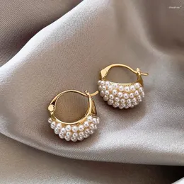 Dangle Earrings Fashion Trendユニークなデザインエレガントな絶妙な光の豪華なパールU字型女性宝石の結婚式パーティープレミアムギフト