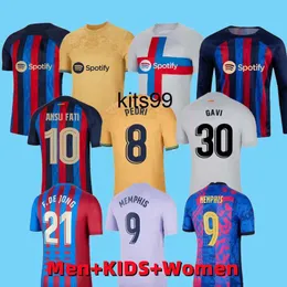2021 2022 2023 Camisetas de Futbol Formaları Lewandowski Pedri Gavi 21 22 23 FC Ansu Fati Ferran Raphinha Barcelona Dest Futbol Gömlek Erkekler Barca Kids ekipmanları