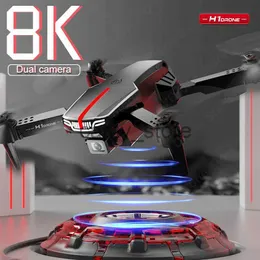 Simulatorer 2023 Ny H1 Drone 4K HD Professional 8K Dual Camera Optical Flow Localization Aerial Photography RC Foldbar Quadcopter Kid Toy X0831