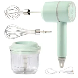 Äggverktyg Portable Blender Mixer Kitchen Tools Hand Mixer Electric Food Processors Set Milk Frother Egg Beater Cake Baking Knåd Mixer 230831