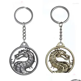 Keychains Lanyards 고품질 키 체인 게임 Mortal Kombat 키링 키 링 자동차 액세서리 선물을위한 Chaveiro 체인 보석 DHC8E