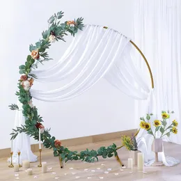 Decorazione per feste 70x550 cm Tenda drappeggiata in cristallo trasparente con arco in tulle per matrimonio