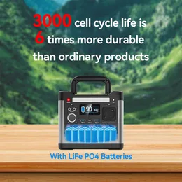 Fuente de alimentación de batería de litio Lifepo4 para exteriores, 110V, 220V, generador de energía Solar para acampar, estación de energía Solar portátil de carga para el hogar