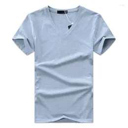 Men's T Shirts 5Pcs/Lot Multicolor Fashion Mens T-Shirts V Neck Short Sleeve Solid Casual Men Cotton Tops Tee Summer Clothing