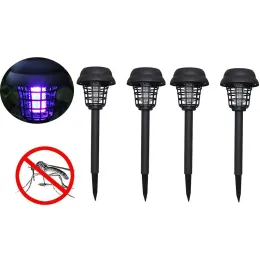 Repelente de mosquitos assassino lâmpada movida a energia solar luz led mosquito pragas bug zapper inseto assassino lâmpada jardim caminho iluminação ll