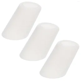 Conjuntos de vajillas 3 PCS Cubiertos de acero inoxidable Tetera Cubierta de cubierta Manija Decorativa Gel de sílice blanco Silicona