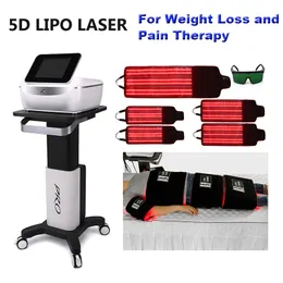 Nuovo Lipo Laser Macchina Laser Red Light Body Delizzamento Sfinito Brucia perdita di peso Cellulite Equipaggiamento per il dolore per il dolore con 5 pad
