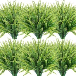 Dekorativa blommor 35 cm Artificial Plant Fake Persian Grass Wedding Home Decoration Fern Green Outdoor Anti-UV