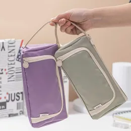 Brinquedos de aprendizagem kawaii grande capacidade lápis caso lona bolsa de armazenamento marcador caneta caso papelaria saco escola escritório organizador para meninas estudante