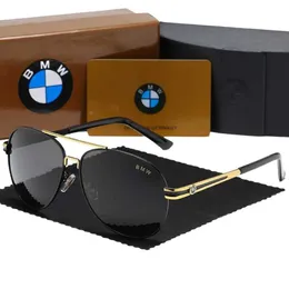 Moda BMW Top Óculos de Sol Designer Bayerische Motoren Werke Legal Luxo Nova Marca de Carro Masculino Polarizado Grande Moldura Sapo Espelhos Condução e Óculos Com Caixa