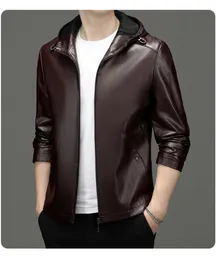 Men's Leather Faux Spring Autumn Motorcycle Jacket Solid Turndown Collar Jackets Fashion Casual Trend 2023 Coat Streetwear T723 230831