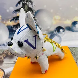 luxurysブランドデザイナーレター漫画動物小犬クリエイティブキーチェーンアクセサリーキーリングPUレザーレターパターンカーキーチェーンジュエリーギフトアクセサリー