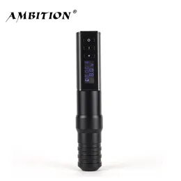 Dövme Makinesi Ambition Hunter Kablosuz Dövme Kalem Makinesi 1650mAh Lityum Pil Güç Kaynağı LED Vücut Sanatı için Dijital 230831