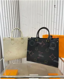 designerskie torby na ramiona prawdziwa skórzana luksusowy stary kwiat Diane Baguette torebka Onthego Crossbody Bag w dużą pojemność wytłoczone litery Kolorowe nową kwiatową torbę na torbę