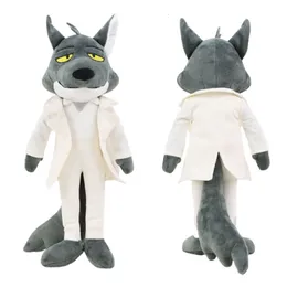 Plyschdockor 38 cm de dåliga killarna Mr Wolf Plush Toy Cute Movie Character Doll mjuk fylld djur leksak fluffiga leksaksgåvor till barn fans gynnar 230830
