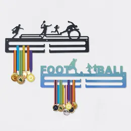 Ganci per binari Appendiabiti in ferro battuto in metallo Supporto per appendere medaglie multi-stile Ganci da parete Triathlon Corsa Sport Calcio Medaglia Display Decorazioni per la casa 230830