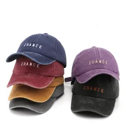 Ball Caps Washed Cotton Chance Embroidery Baseball for Men Women Unisex Hats Casual Cap Sports Dad Hat Gorras Hombre 230830