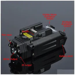 Dbal-Pl Scout Light Weiße LED-Taschenlampe mit 500 Lumen und rotem Laser-IR-Illuminator/sichtbarem Blitz. Drop-Lieferung