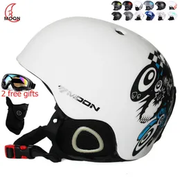 Caschi da ciclismo Moon MS86MTV18 PCEPS Casco da sci per adulti Uomo Donna Pattinaggio Skateboard Sport sulla neve Snowboard con occhiali Regali 230830