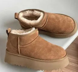 UGGit Stivali Mini Stivali da neve da donna Moda donna Fondo spesso Piattaforme invernali Stivaletti caldi ChestnutH tendenza della moda del designer tasmanes tazz