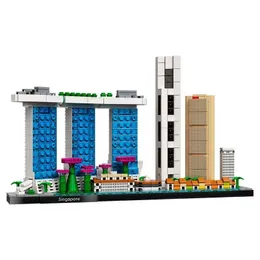 차량 장난감 건축 21057 싱가포르 두바이 런던 상하이 빌딩 블록 키트 브릭스 클래식 시티 모델 어린이 선물 선물 230830