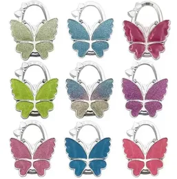 Hook Butterfly Handbag Hanger Glossy Matte Butterfly Foldable Table for Bag Purse Whlolesale 0831