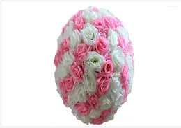 Decorative Flowers 11.8 Inch Diameter 30 Colors Artificial Flower Ball Silk Rose Balls Hanging On Shop Home Wedding Party Decoration