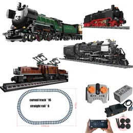 車両おもちゃ街スポットハイテクエキスパート究極のシリーズトレインビルディングブロックRC Train Power Pack Track for Childrenギフト230830