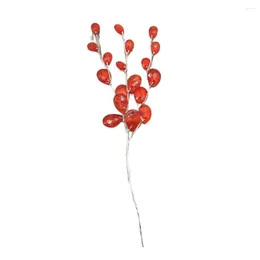 Dekorativa blommor 50st dekoration Flower grenar trådhuvudbonad pärlor tillbehör