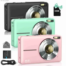 Camcorders 2023 1080P Digital Camera For Kids Video With 32GB SD Card 16X Zoom Compact Point And Shoot Students Q230831