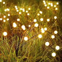Fashion Solar Powered Fireflys lampor med 2-stycken multifunktionsdekorativ lampa för trädgårdsplatser
