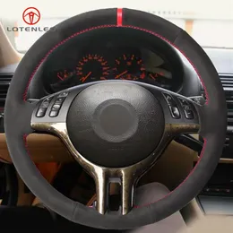 Black Suede Car Steering Wheel Cover for BMW 3 Series E46 2000-2006 5 Series E39 2000-2003 E53 X5 2003 Z3 E36 2000-2002227b