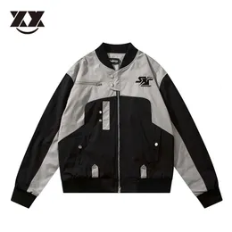 Mens Jackets High Street Varsity Jacket Men Hip Hop Color Block College Winter Fashion Outwear Unisex Harajuku Streetwear Coats 230831