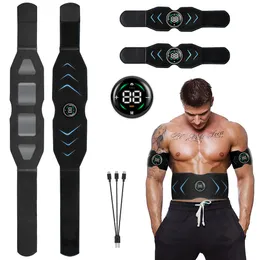 Andra massageföremål EMS Abdominal Muscle Stimulator ABS Trainer Toning Belt USB Laddning för kroppsmassage Belly Ben Arm Viktförlust Fitness Massager 230831