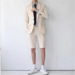 Tpsaade Men Suit with Short Pants Męskie Tuxedo Men Suits 2019 Custom Made 2 sztuki Man Suit Slim Fit Traje Hombre344d