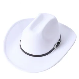 Ampla borda chapéus balde estilo étnico cowboy chapéu moda chique unisex cor sólida jazz com touro em forma de decoração ocidental y230830