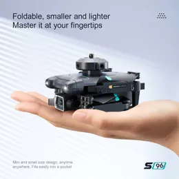 Simulatorer Nya S96 Mini RC Drone 4K Camera HD WiFi FPV Hinder Undvikande fotografering Professionell hopfällbar quadcopter Drönes Toys for Boys X0831